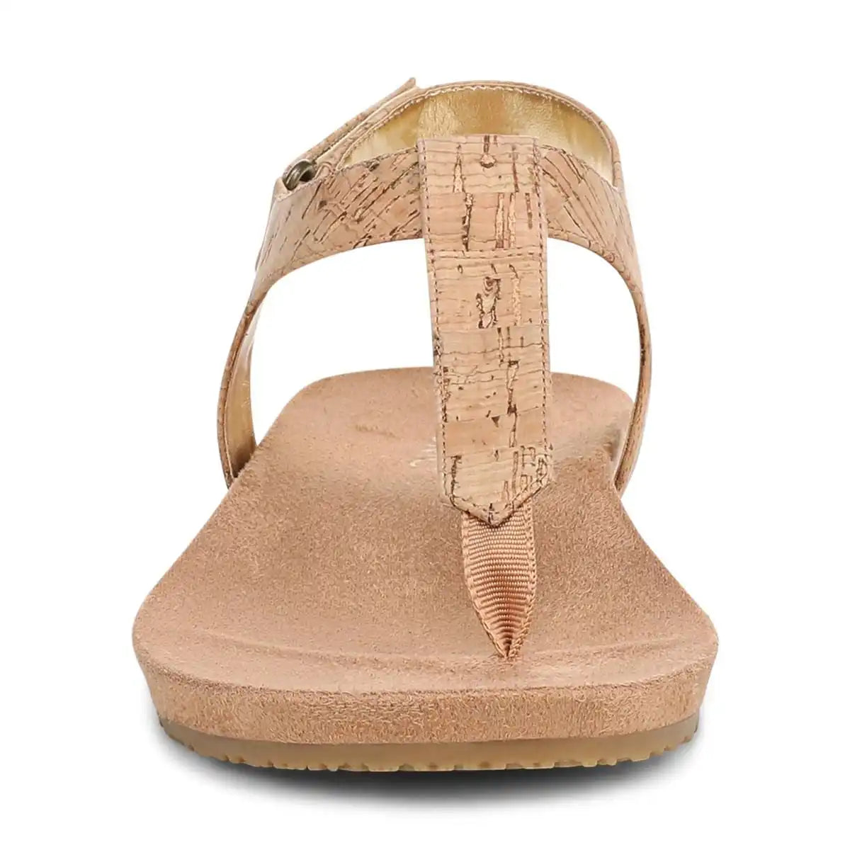 Palisades Toe Post Ankle Strap Sandal Gold Cork
