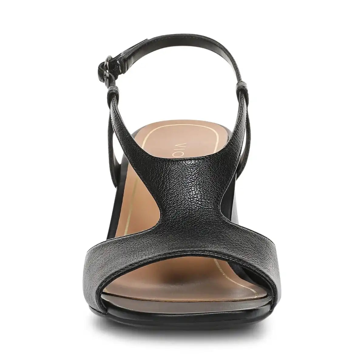 Raquel Heeled Sandal Black Leather