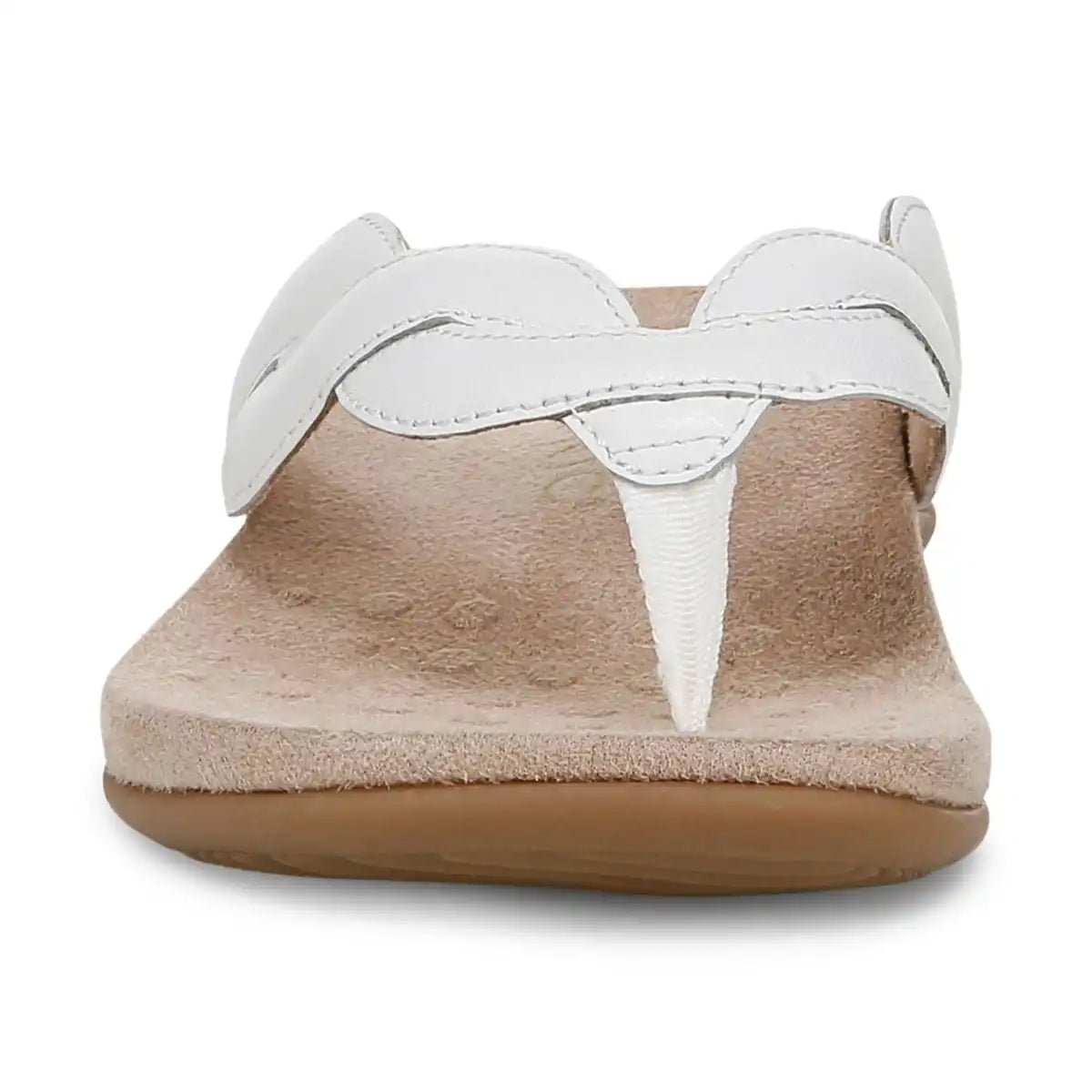 Bella Braid Toe Post Sandal White Nappa