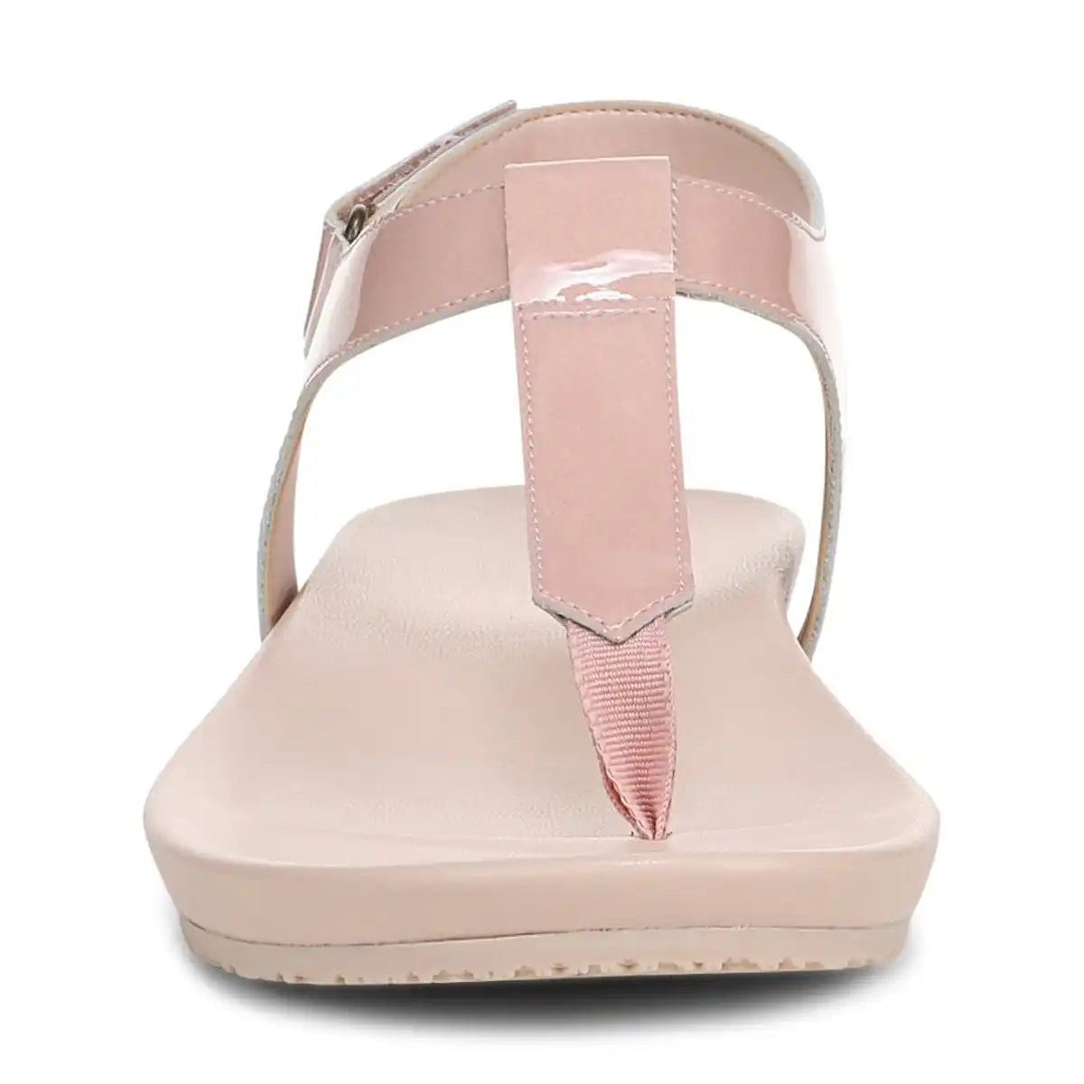 Palisades Toe Post Ankle Strap Sandal Smokey Rose Patent