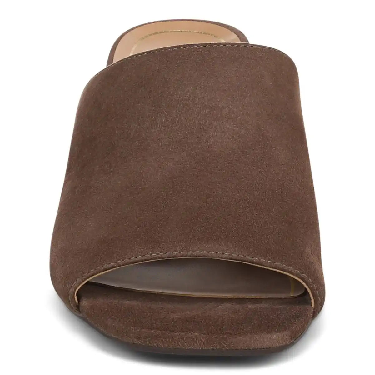 Charlie Heeled Slide Sandal Driftwood Suede
