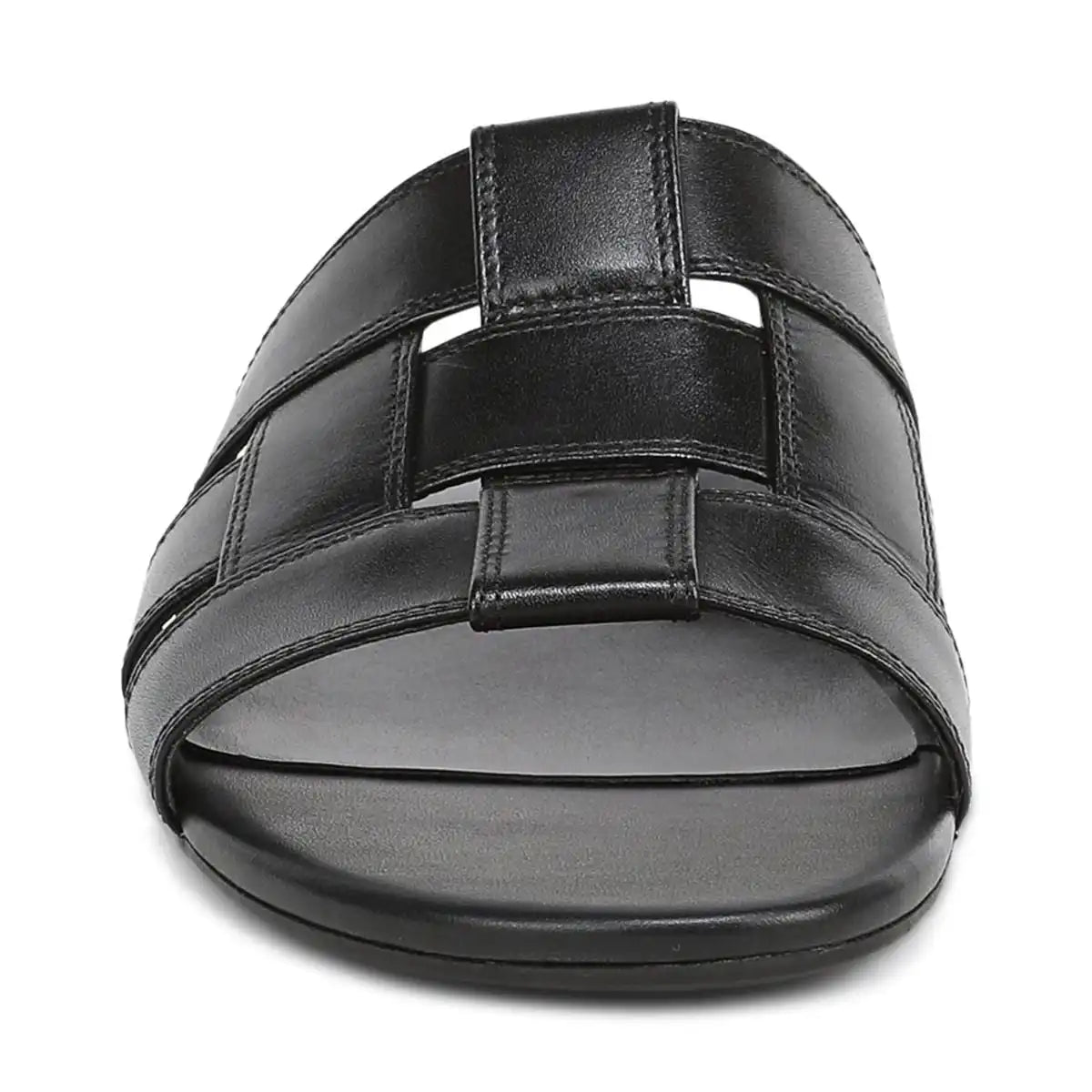 Glendora Slide Sandal Black Leather
