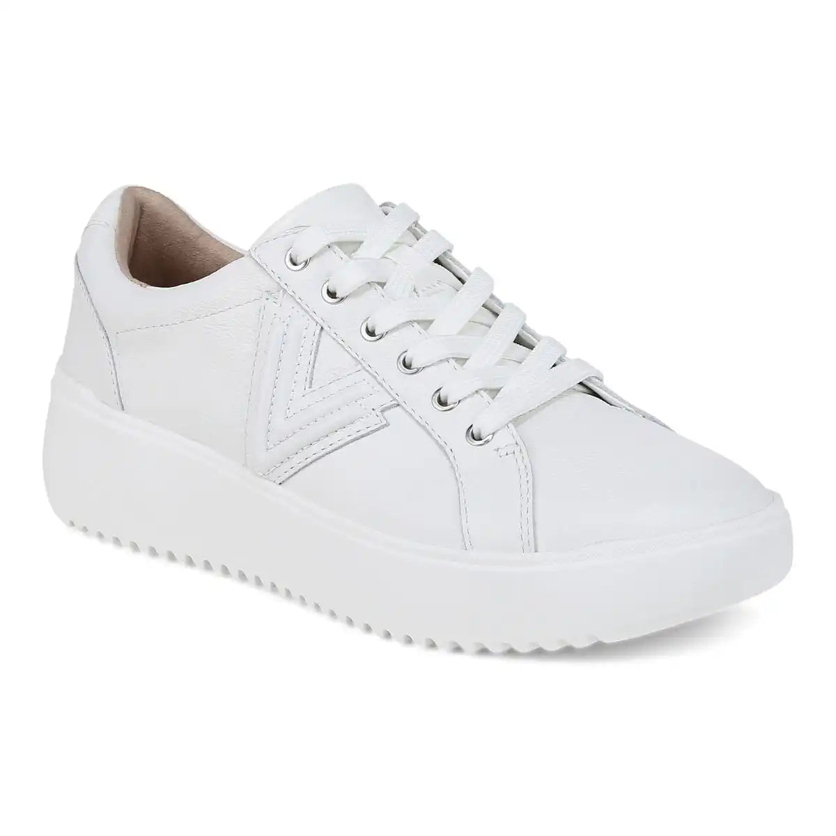 Kearny Platform Lace Up Sneaker White Leather