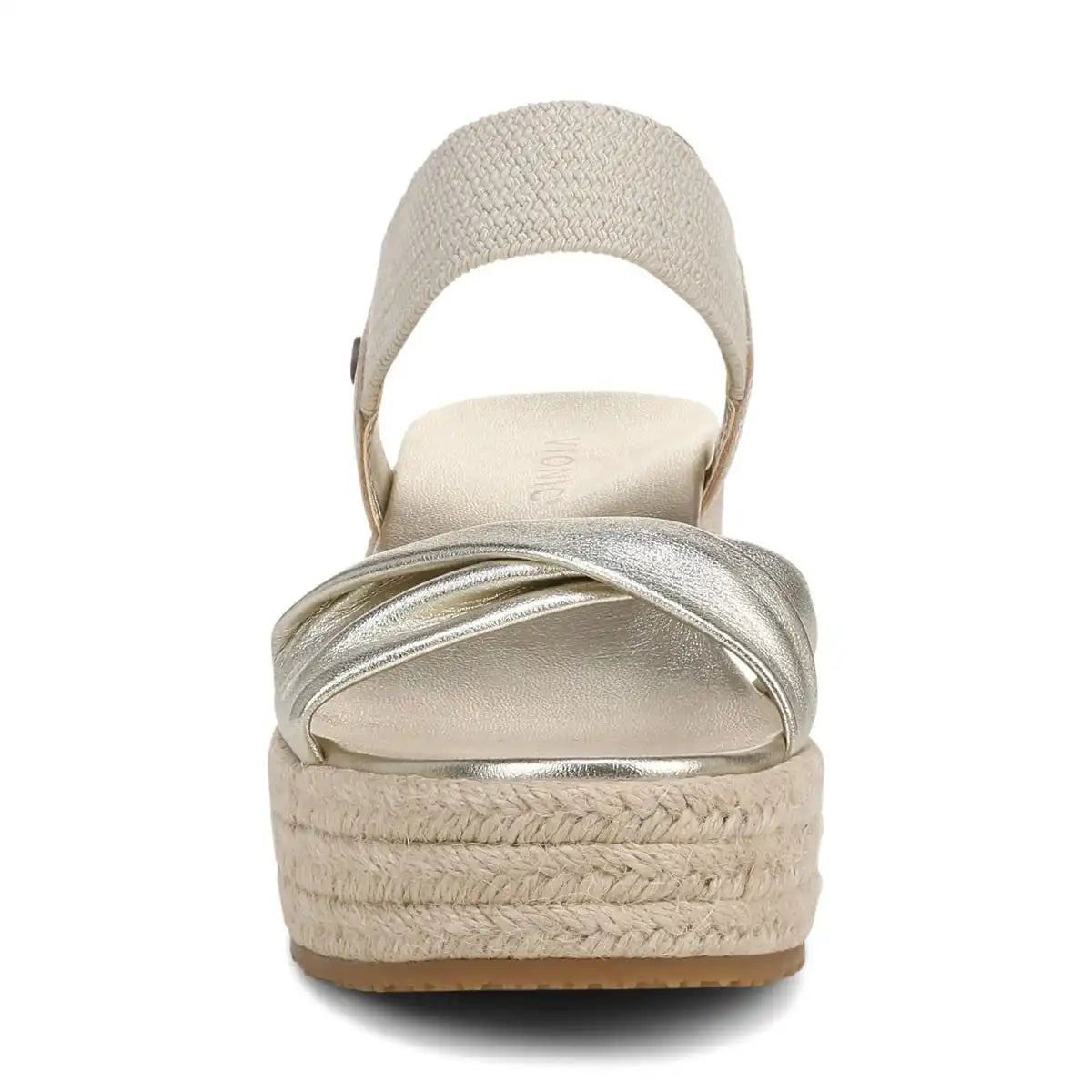 Darla Espadrille Wedge Sandal Gold Leather