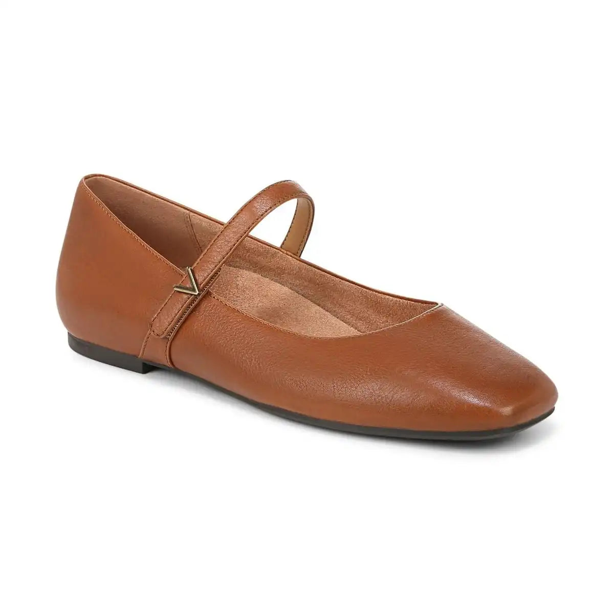 Alameda Mary Jane Flat Tan Leather