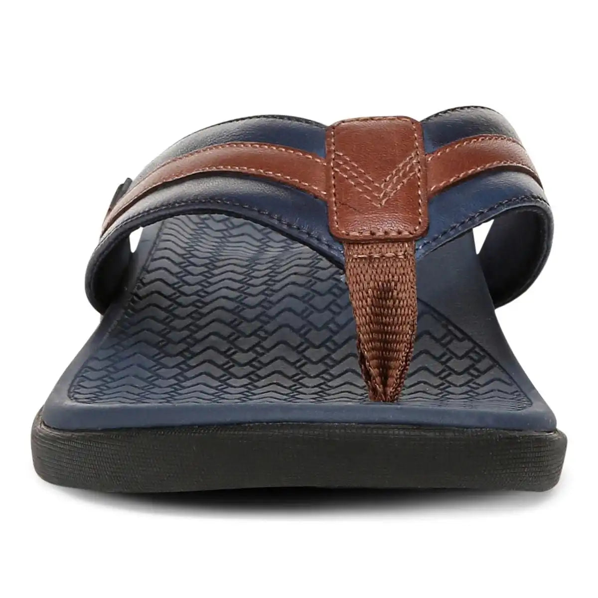 Men's Tide II Toe Post Sandal Navy Brown