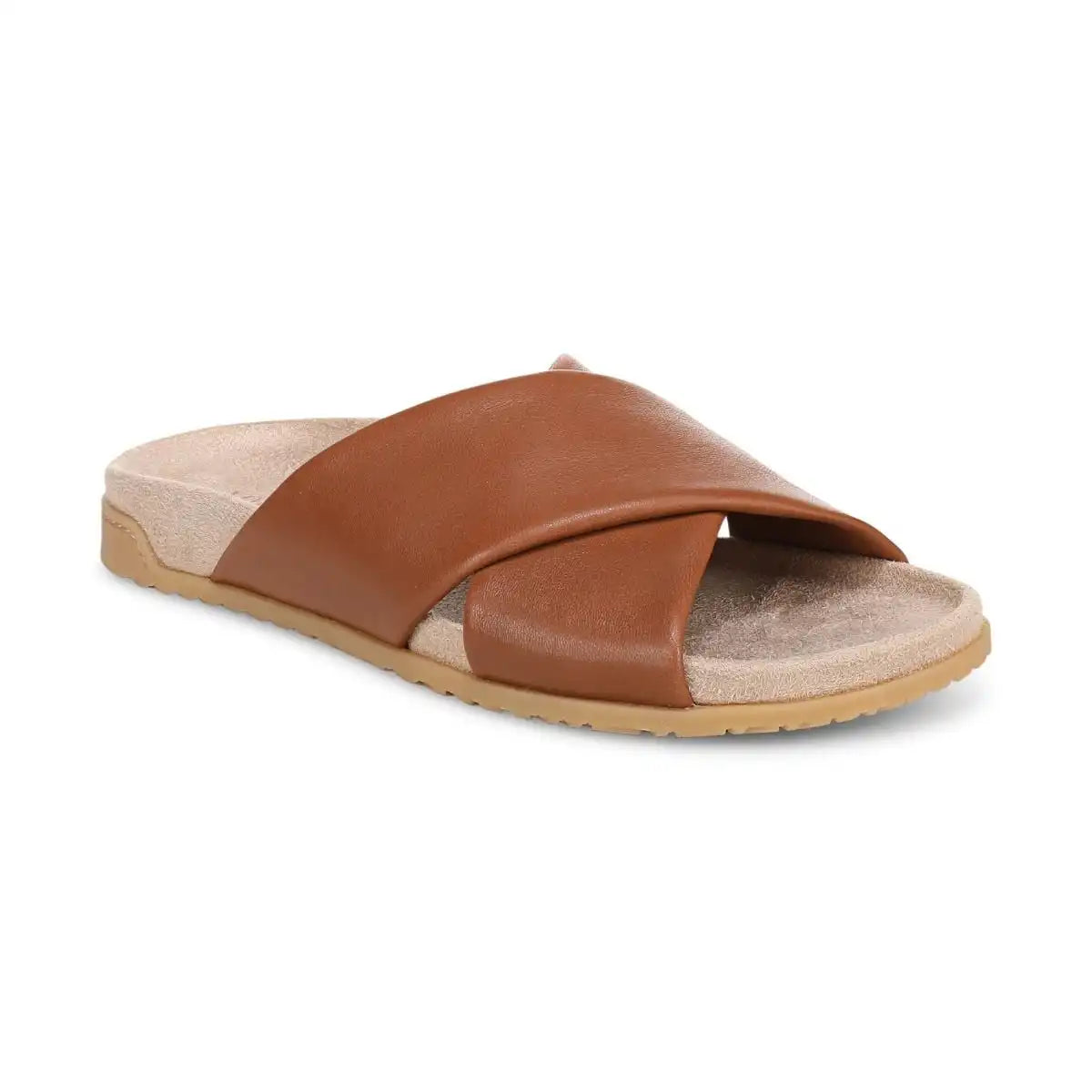 Etna Slide Sandal Tan Leather