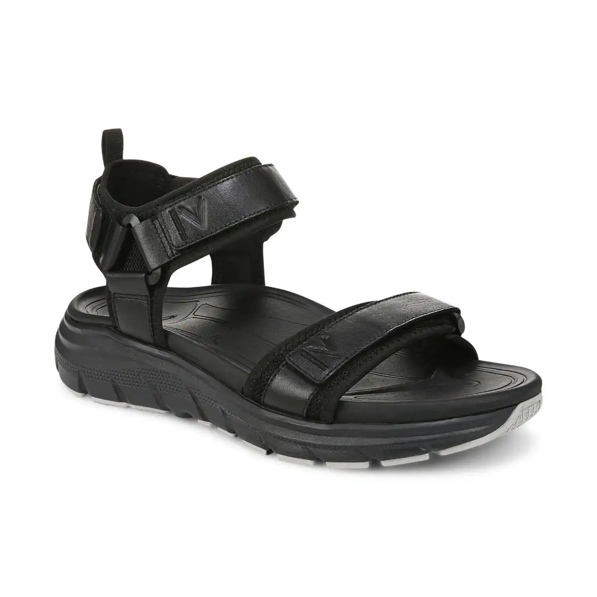 Men's Walk Max Wanderer Sandal Black Leather
