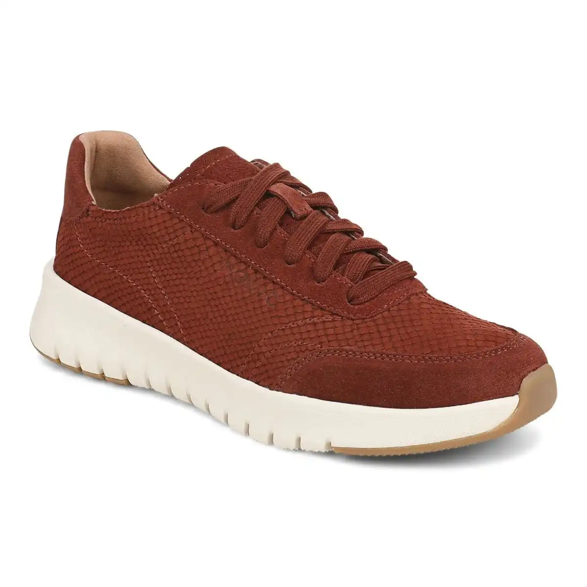 Uptown Sneaker Baked Clay Snake Embossed Nubuck