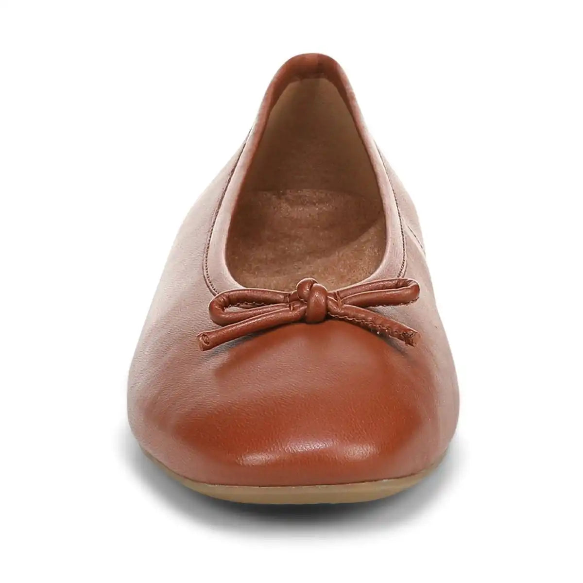 Larissa Wedge Flat Equestrian Tan Leather