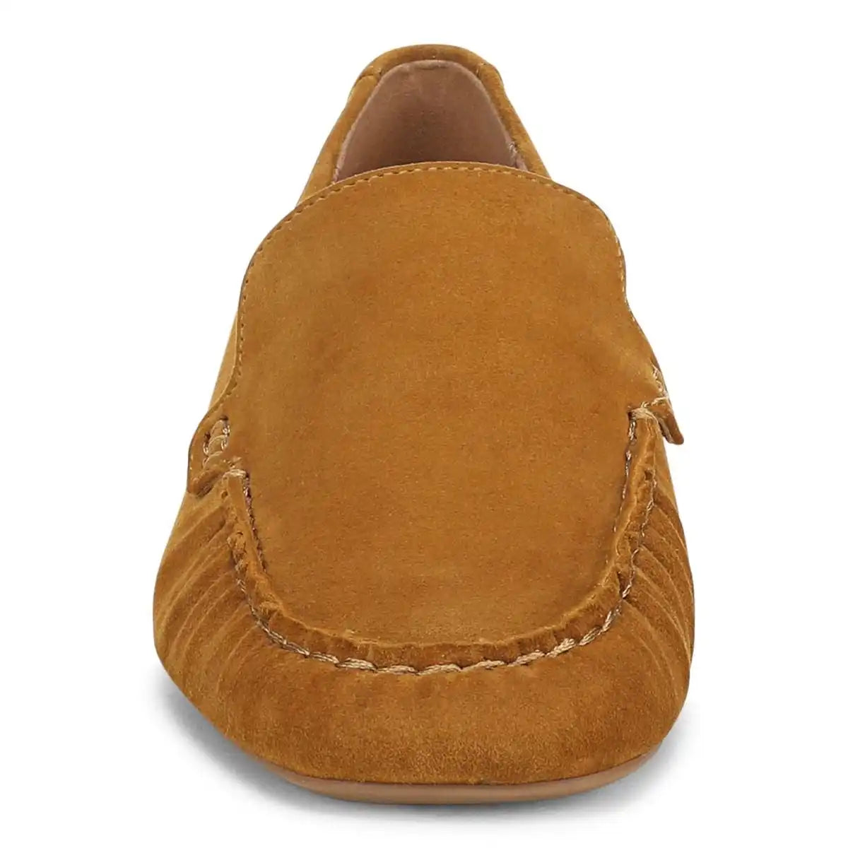 Pilar Heeled Loafer Golden Brown Suede