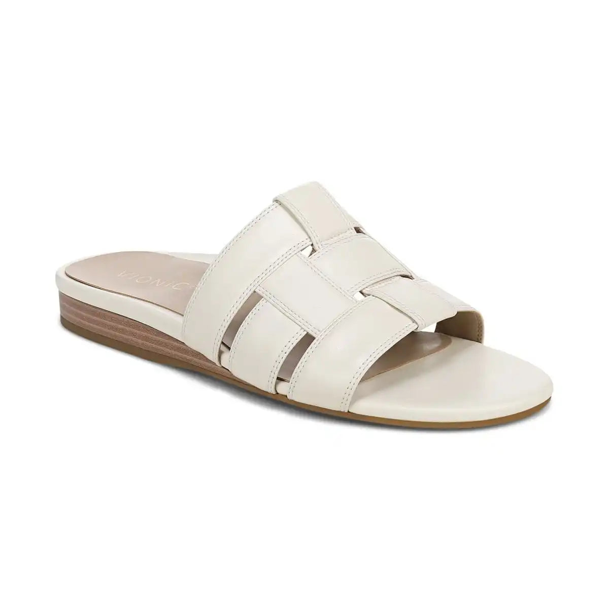 Glendora Slide Sandal Ivory Leather