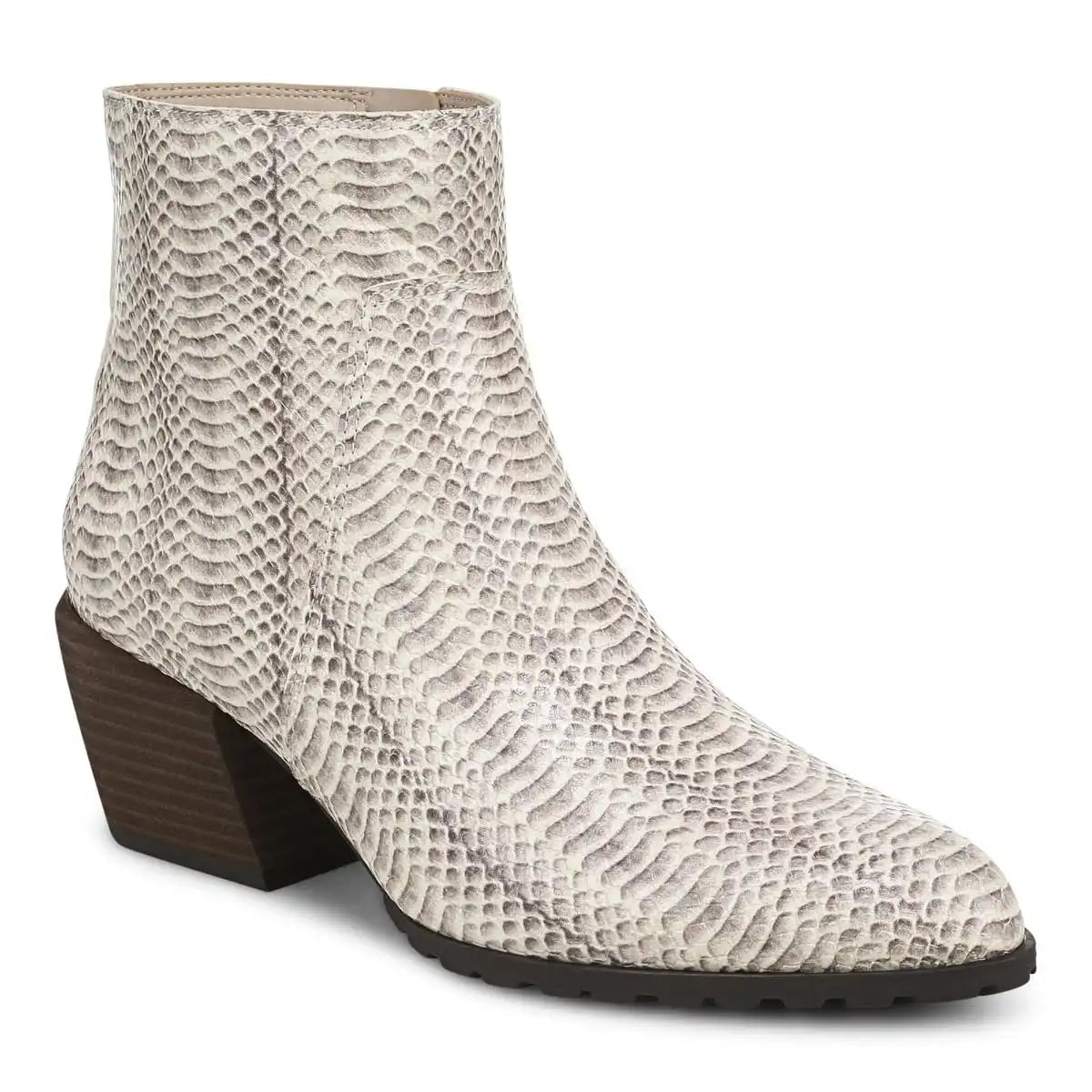 Bianca Ankle Boot Ivory Python Print Leather