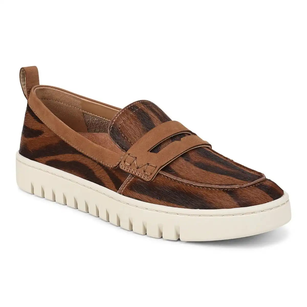 Uptown Loafer Brown Tiger Print Calf Hair