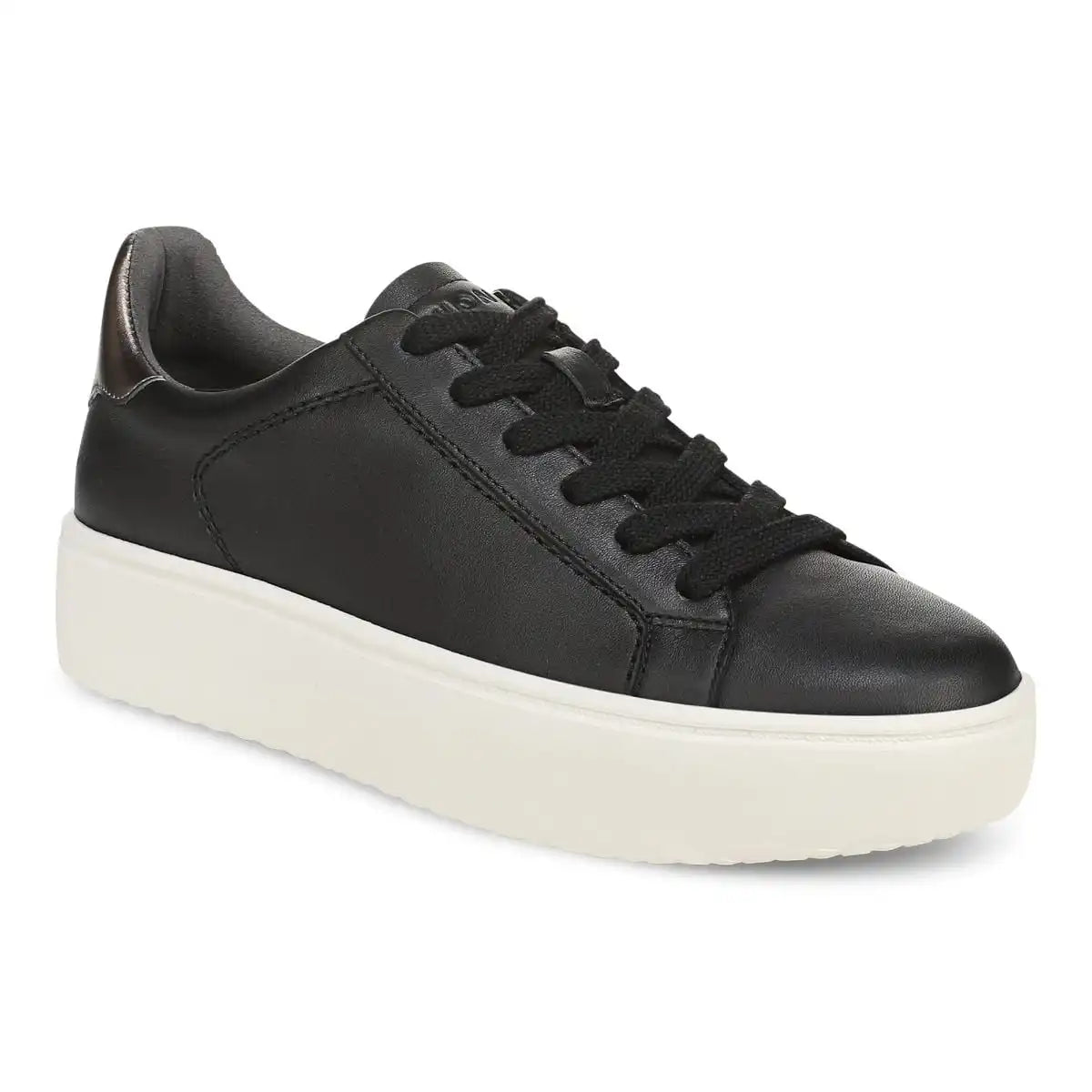 Emilia Platform Sneaker Black Leather