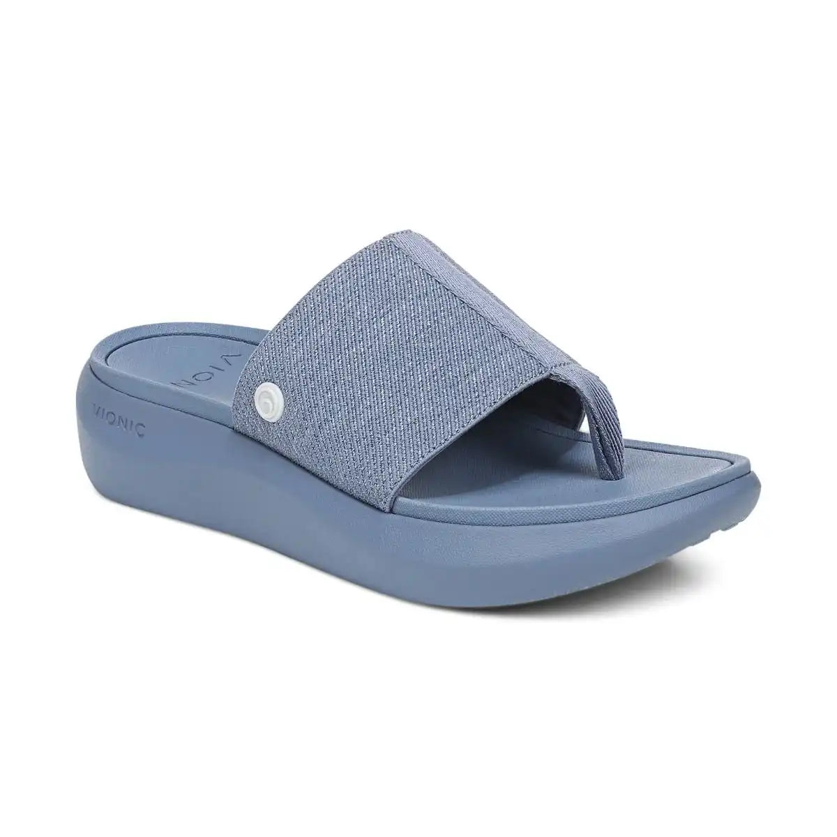 Beach Aqua Platform Toe Post Sandal Pacific Blue