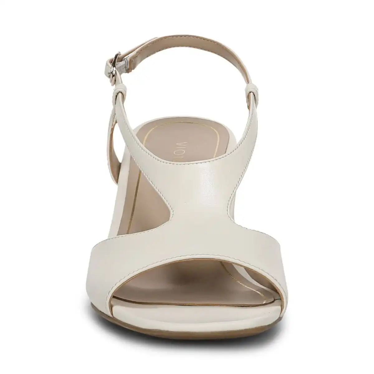 Raquel Heeled Sandal Ivory Leather