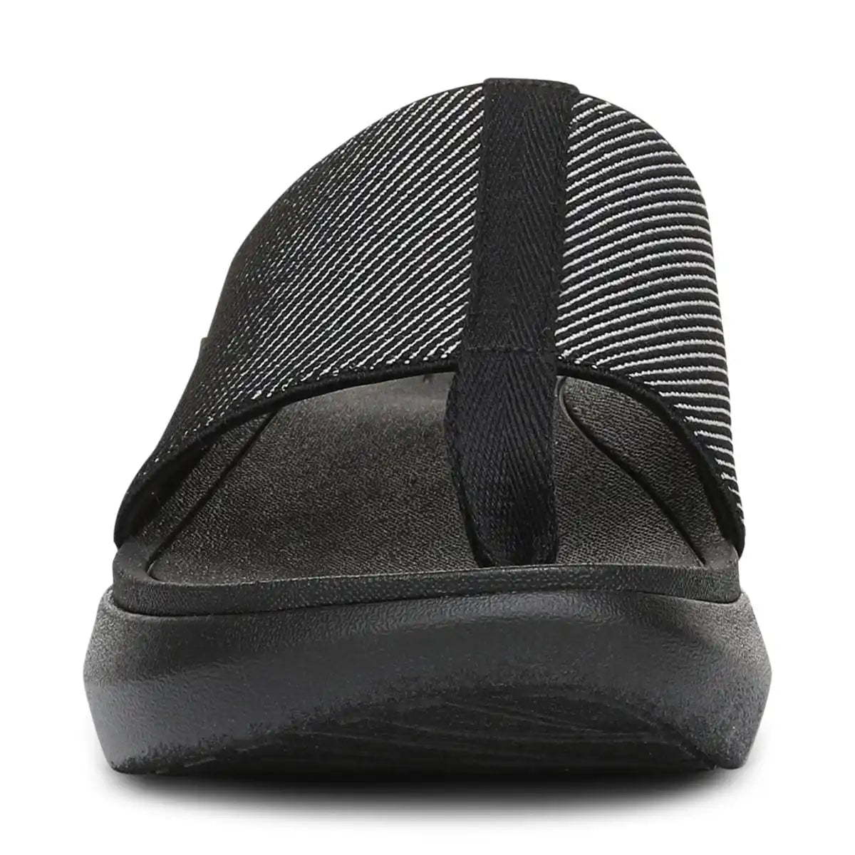 Beach Aqua Platform Toe Post Sandal Black