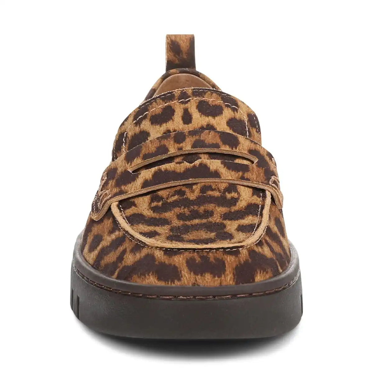 Uptown Loafer Tan Leopard Print Suede