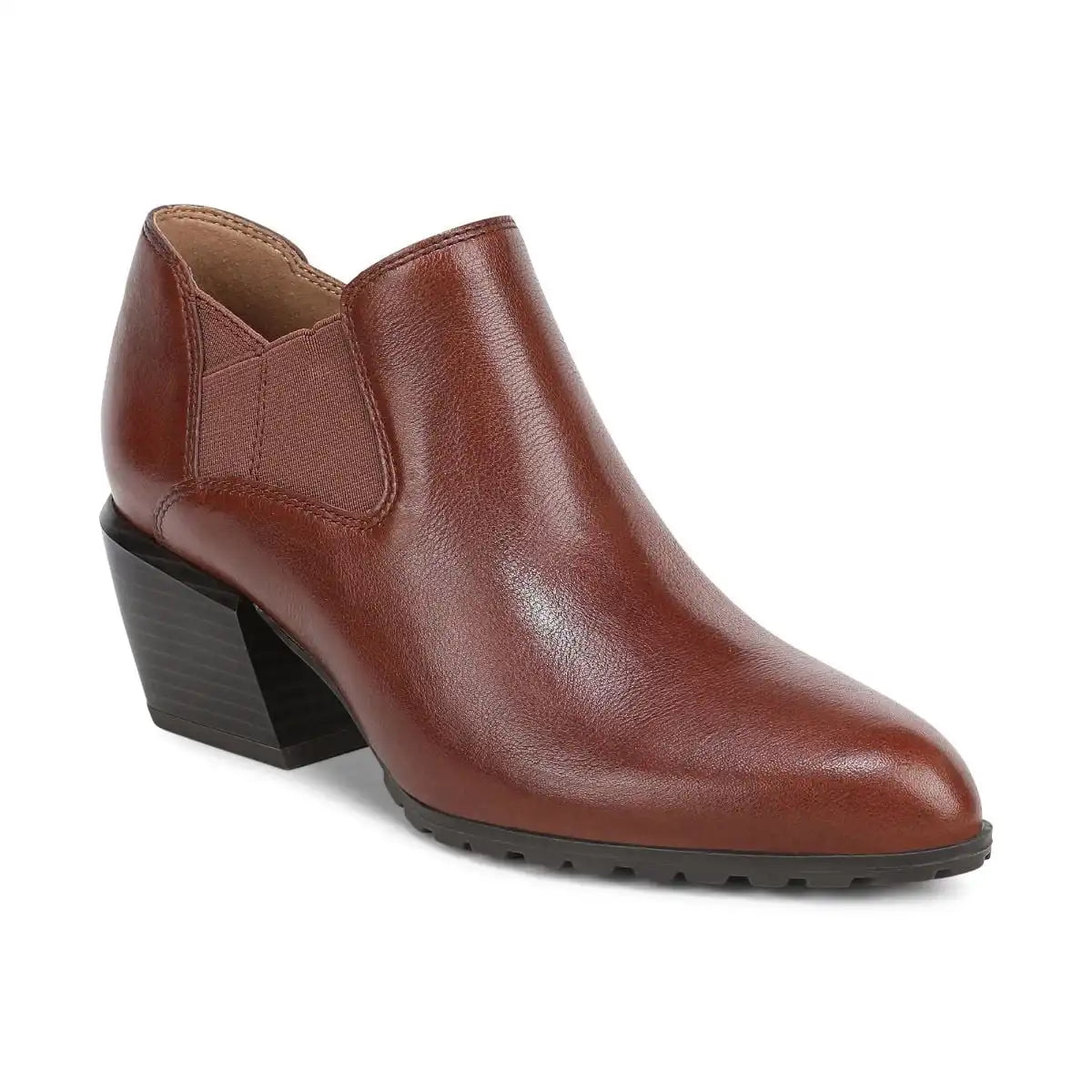 Bethany Heeled Ankle Boot Baked Clay Leather