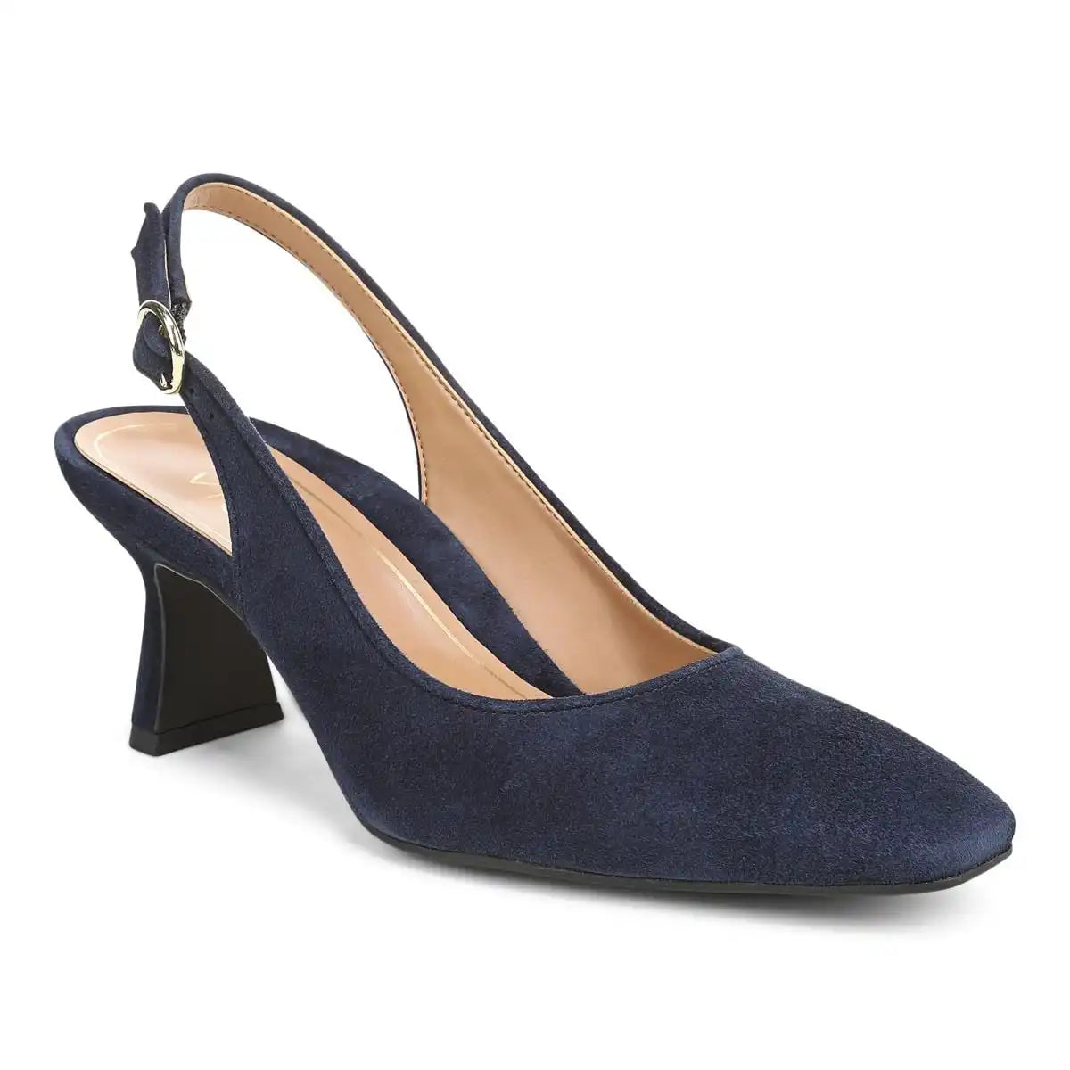 Perris Slingback Heel French Navy Suede