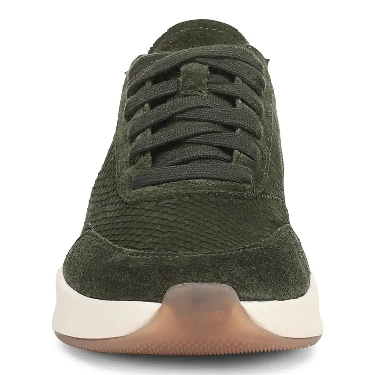 Uptown Sneaker Olive Moss Snake Embossed Nubuck