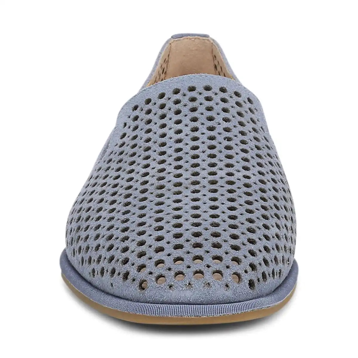 Willa 2.0 Perf Slip on Flat Pacific Blue Suede