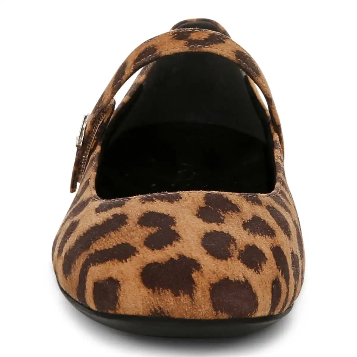 Alameda Mary Jane Flat Tan Leopard Print Suede
