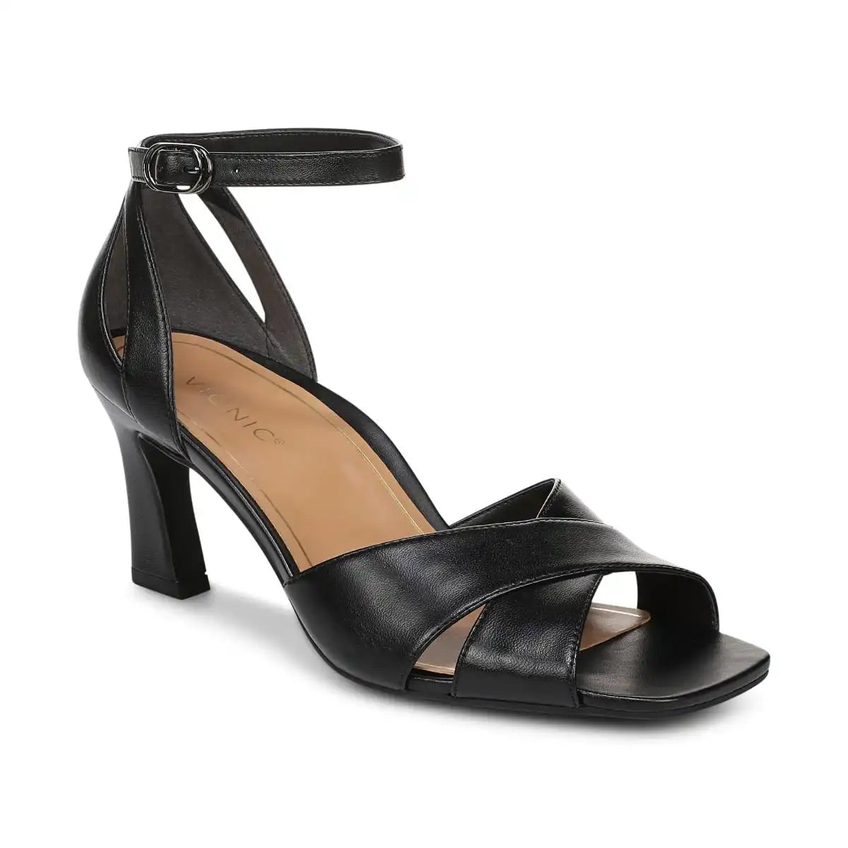Charmaine Heeled Sandal Black Leather