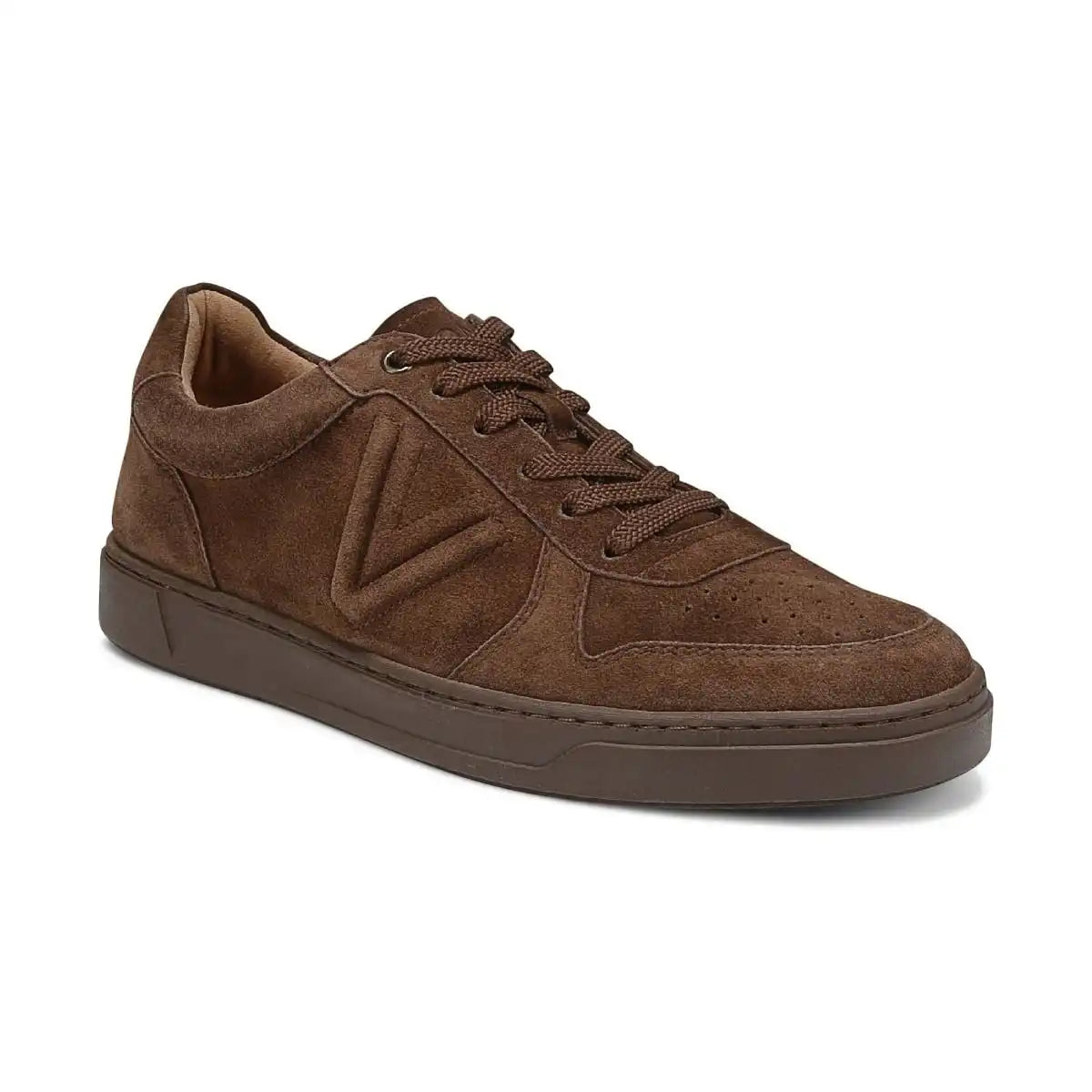Lucas Court Lace Up Sneaker Dark Brown Suede
