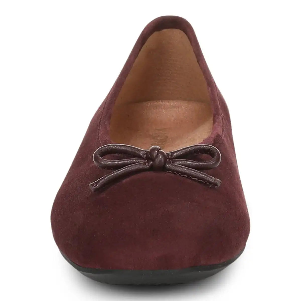 Larissa Wedge Flat Mulled Wine Suede