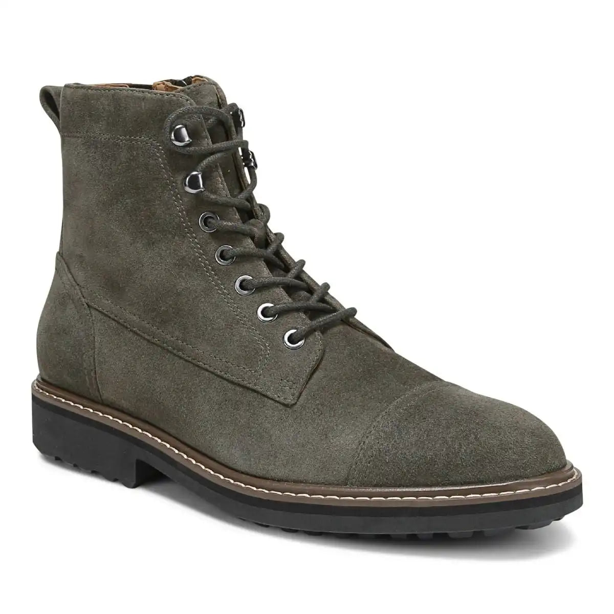 Livermore Lace Up Boot Dark Khaki Suede