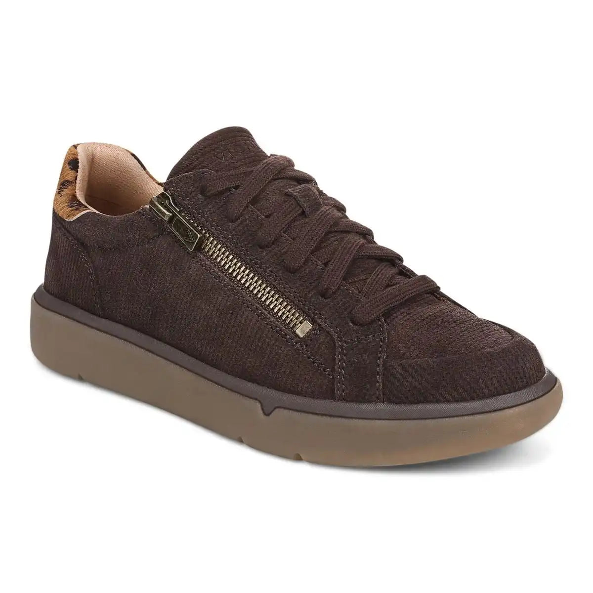 City Walk AXS Sneaker Chocolate Ganache Ribbed Suede