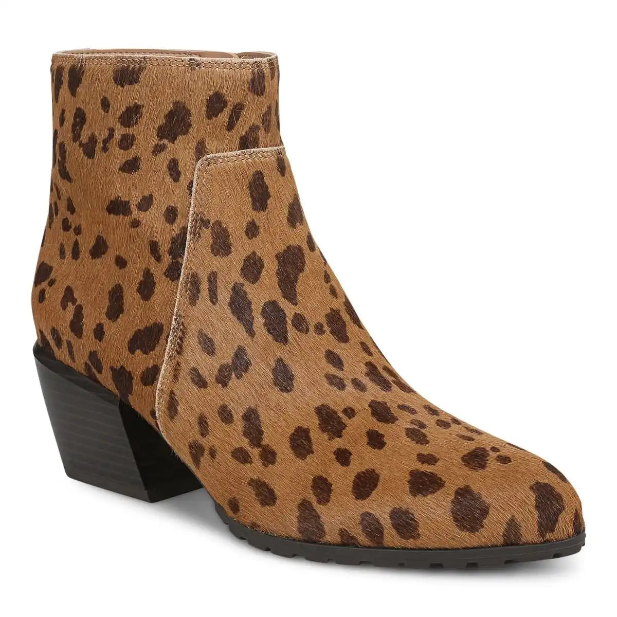 Bianca Ankle Boot Tan Leopard Calf Hair