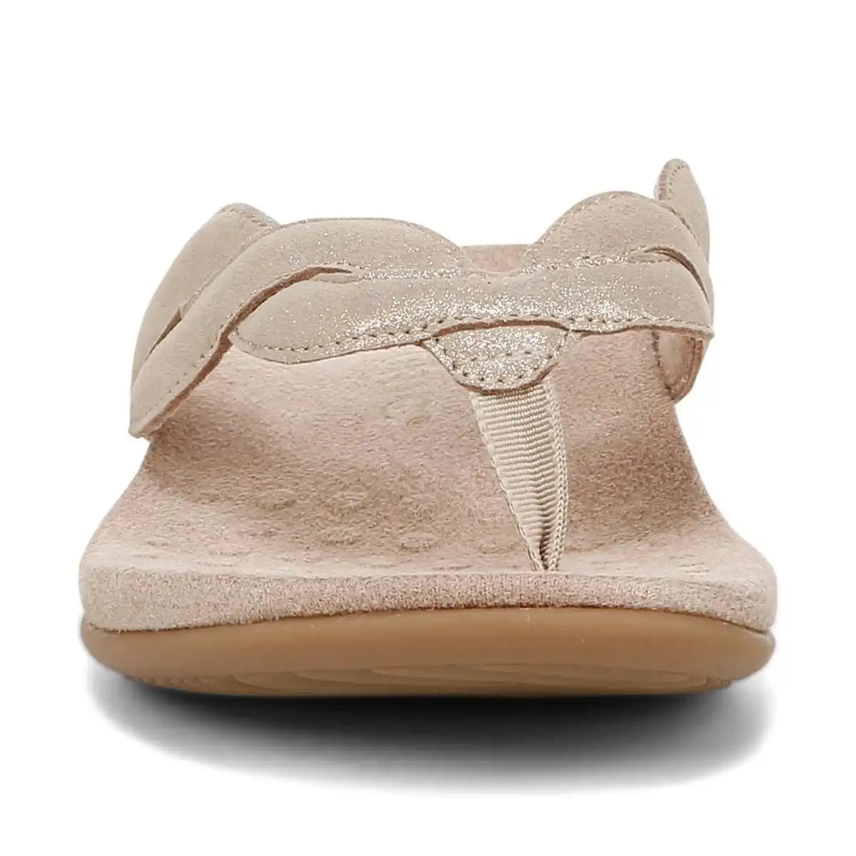 Bella Braid Toe Post Sandal Gold Shimmer Leather