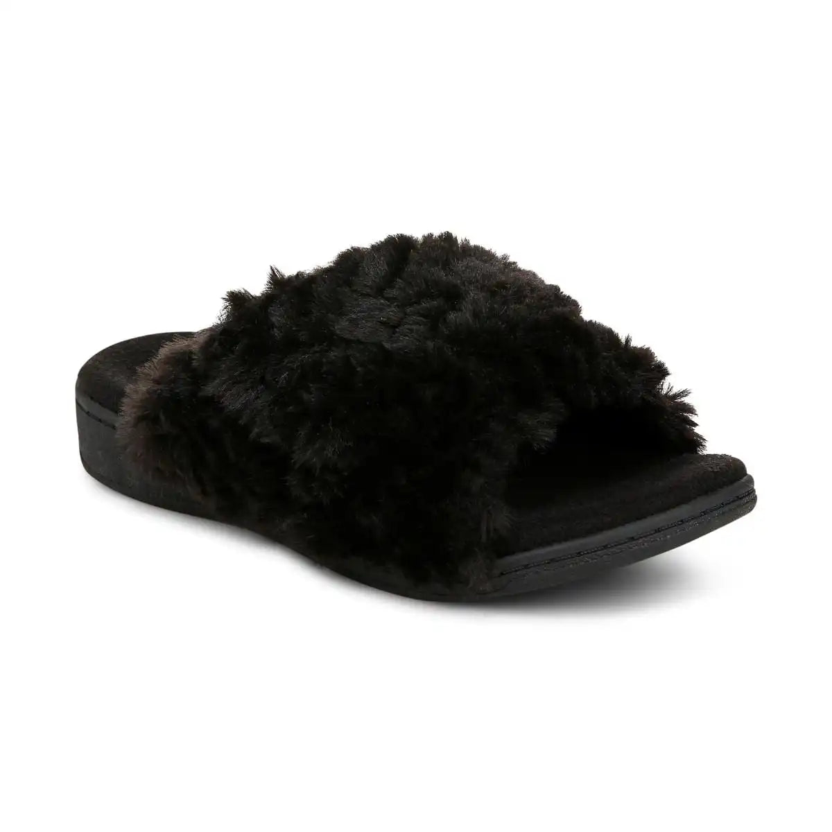 Relax II Slippers Black Fur