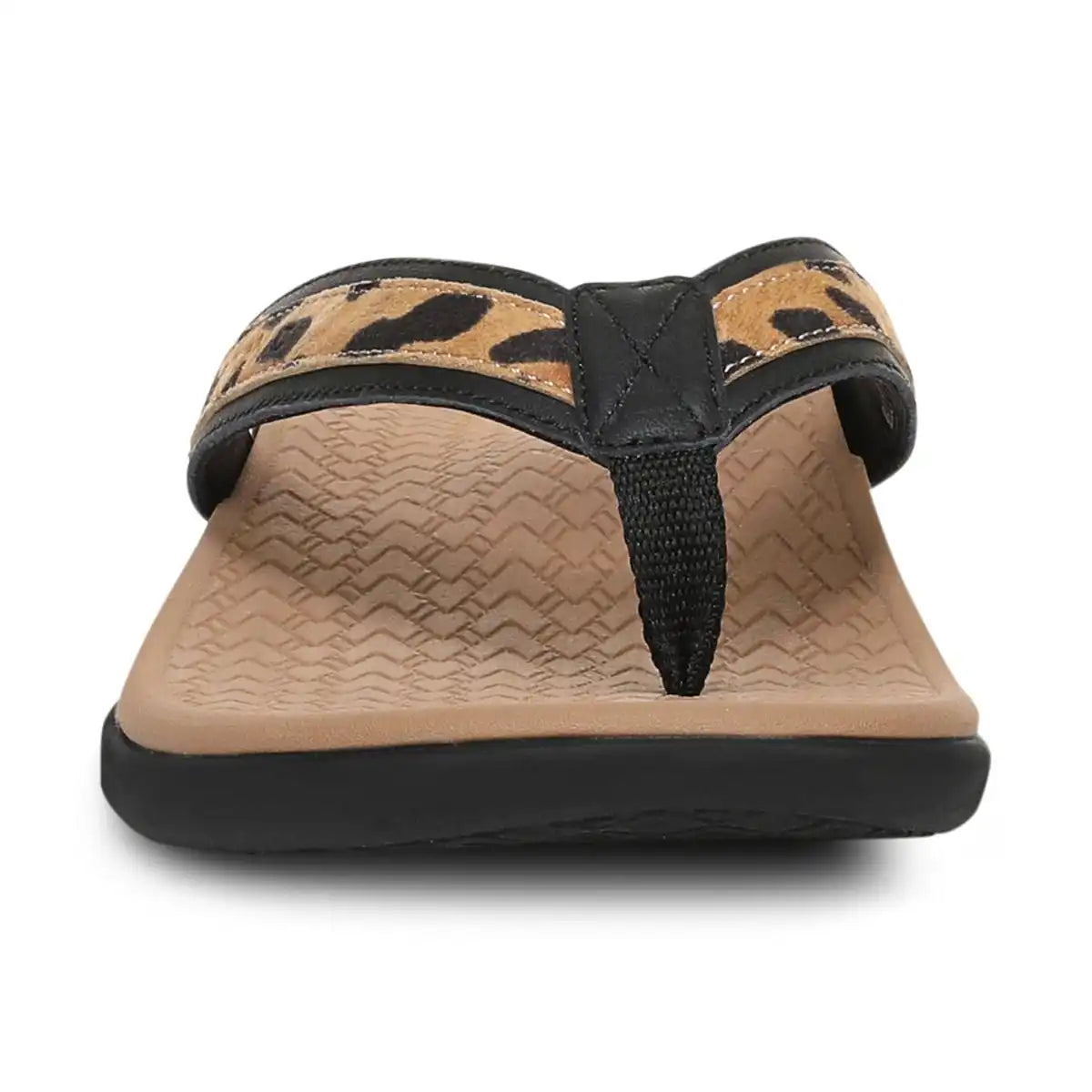 Tide 2.0 Toe Post Sandal Black Leopard Print Suede