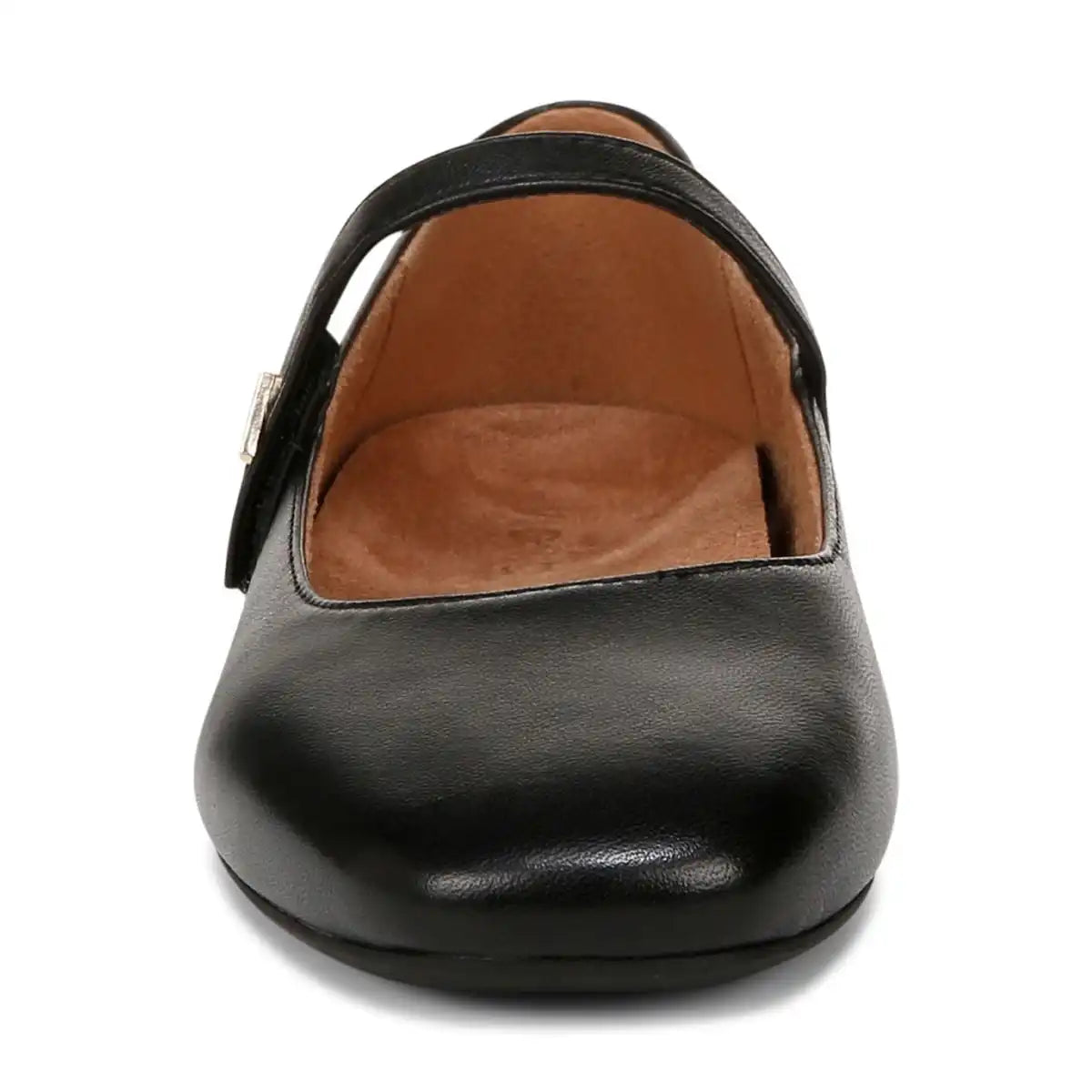 Alameda Mary Jane Flat Black Leather