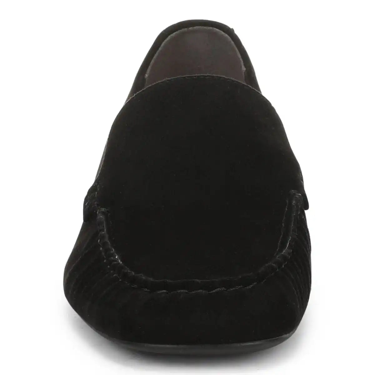Pilar Heeled Loafer Black Suede