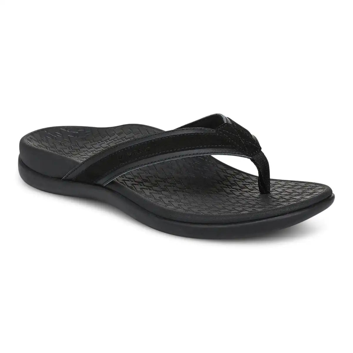 Tide 2.0 Toe Post Sandal Black Suede