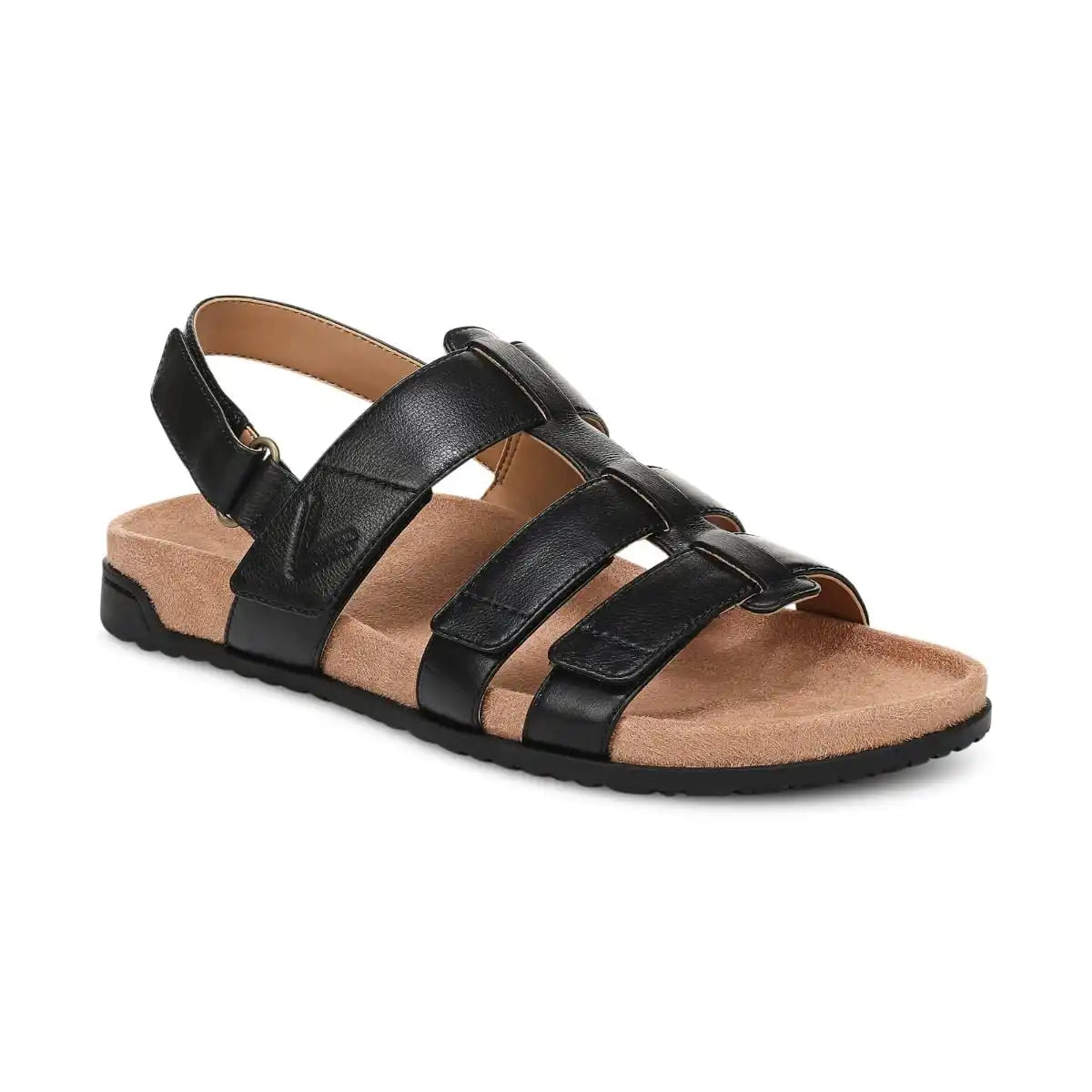 Eureka Strappy Sandal Black Leather